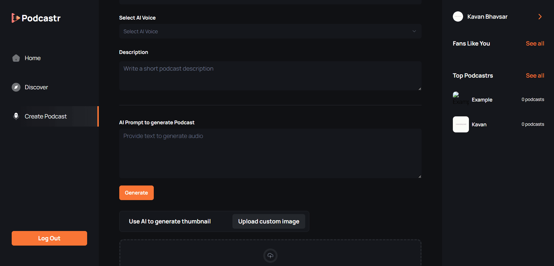 Create Profile Page