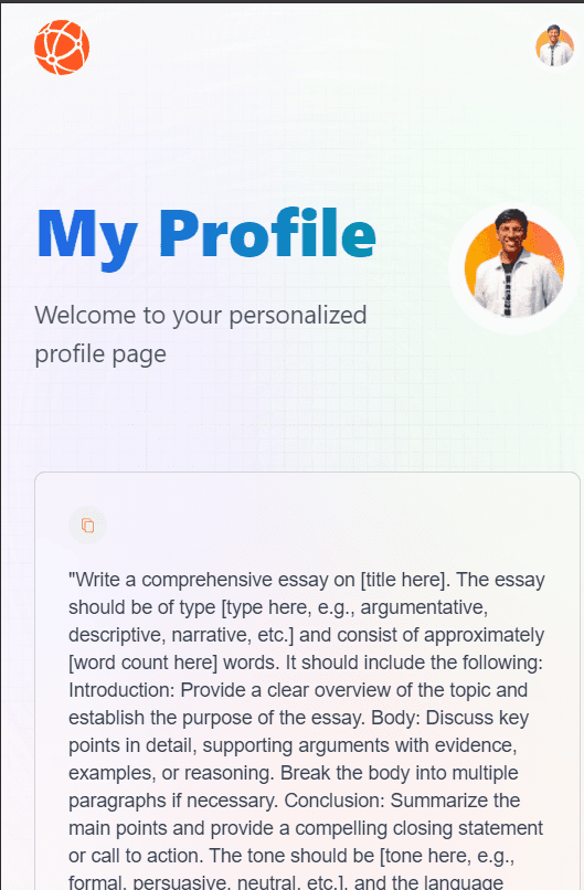 Profile Page